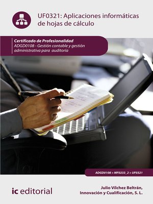 cover image of Aplicaciones informáticas de hojas de cálculo. ADGD0108